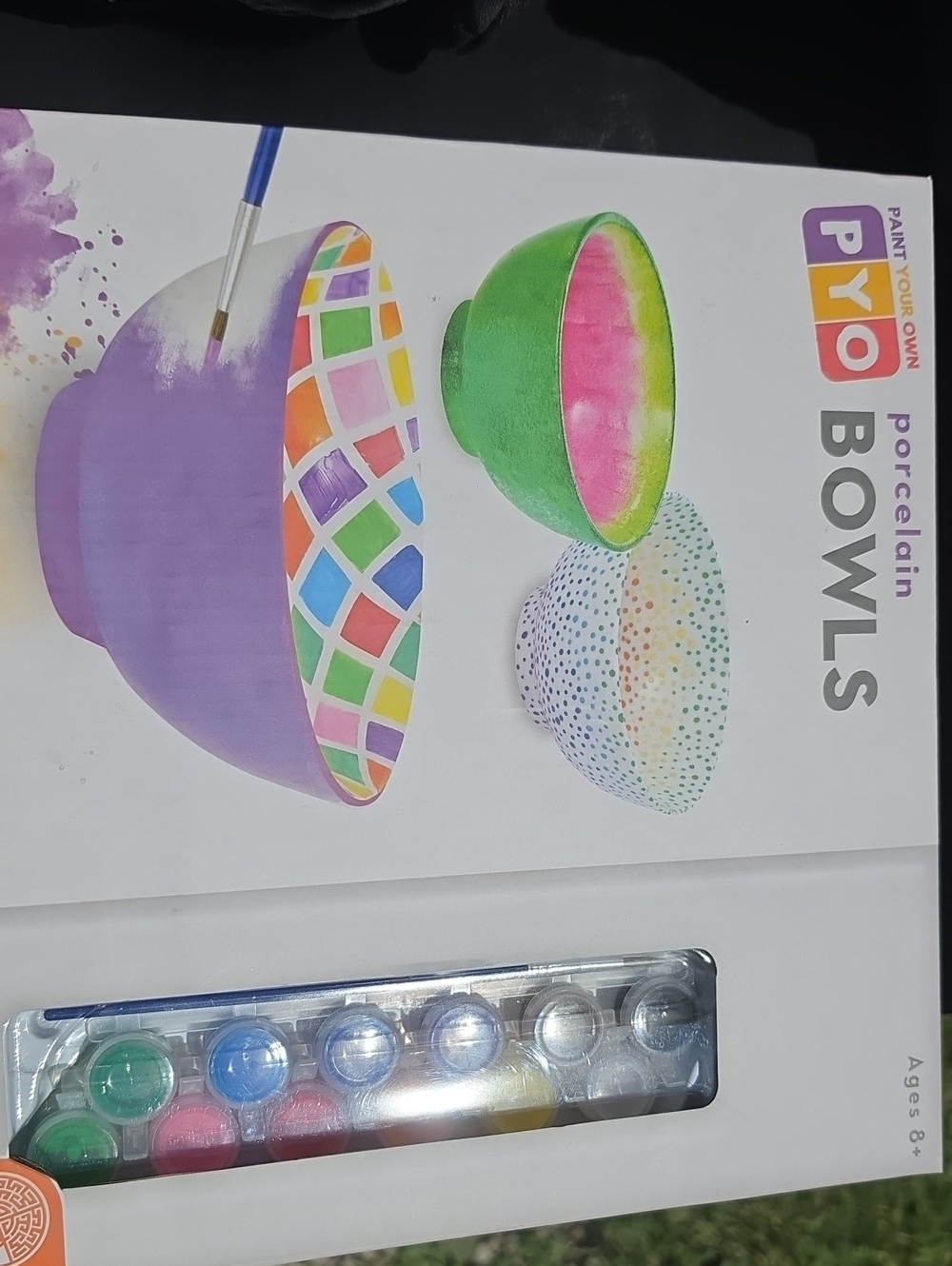 Porcelain Bowls Paint-Your-Own Kit – Purple & Multicolor